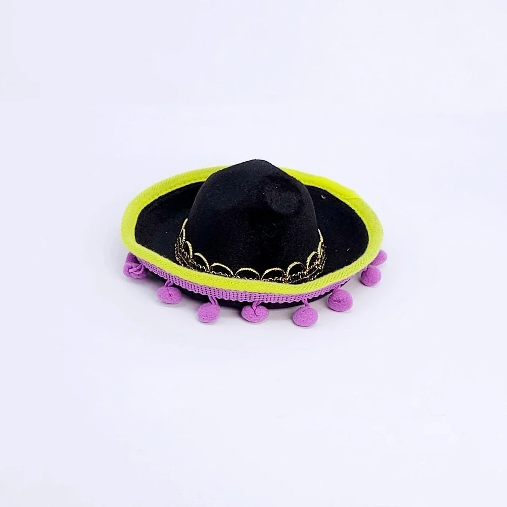 Mini Black Sombrero Hat Fiesta Costume Photo Prop 6